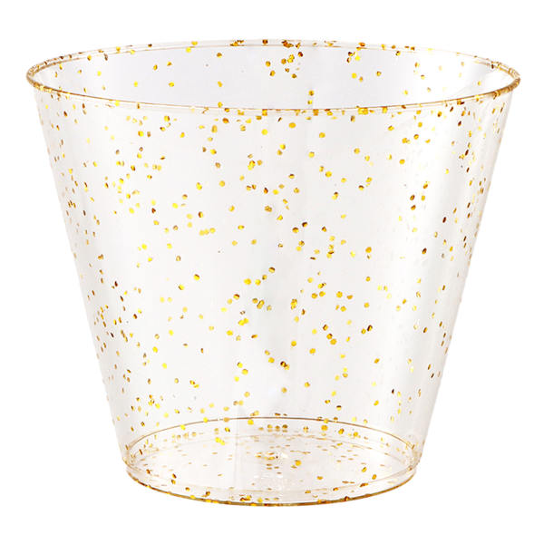 24CT 8.8OZ GOLD CONFETTI CUP