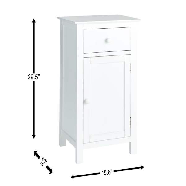Thomas Wooden Accent Cabinet, White