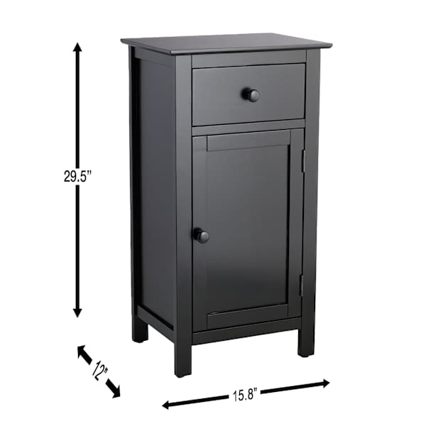 Thomas Wooden Accent Cabinet, Black