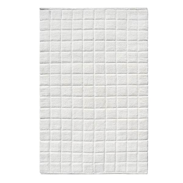 Ivory Boxed Grid Accent Rug, 3x5
