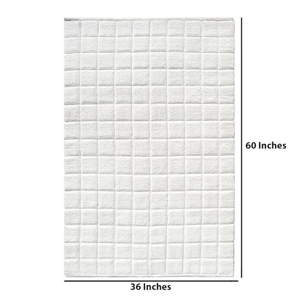 Ivory Boxed Grid Accent Rug, 3x5