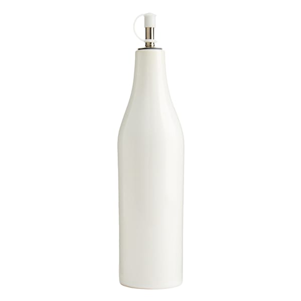 REAL SIMPLE White Ceramic Oil Bottle, 13oz