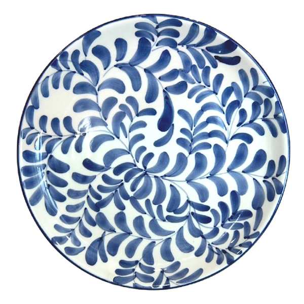 Tenerife Blue & White Hand Painted Salad Plate, 8"