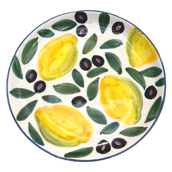 Segura Olive Hand Painted Salad Plate, 8in