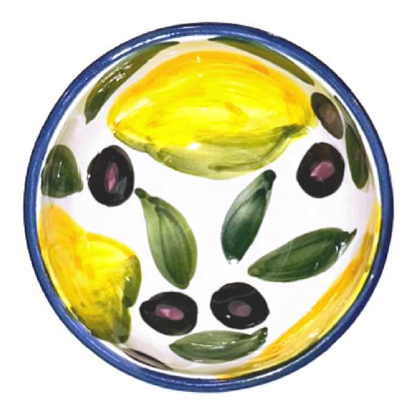 Segura Olive Hand Painted Dip Bowl, 4"