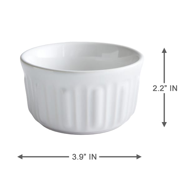 REAL SIMPLE White Ceramic Ramekin, 8oz