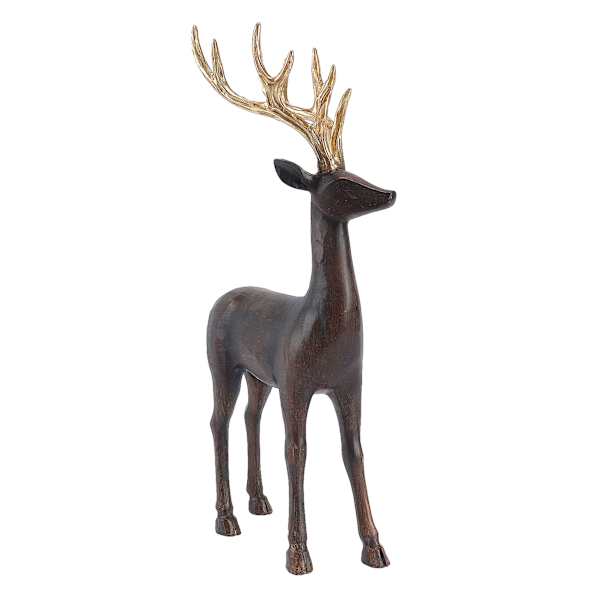 Rustic Deer with Gold Antlers, 15"