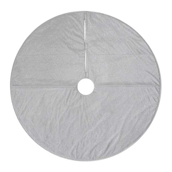 Silver Glittered Tree Skirt, 48"