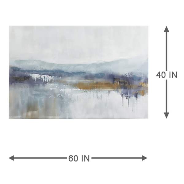 Grey & Black Abstract Canvas Wall Art, 60x40