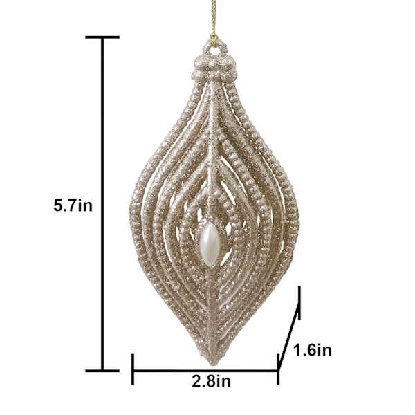 Golden Noel Ornament, 6"