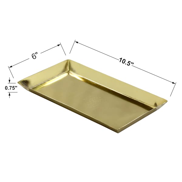Gold Metal Tray, 10.5x6