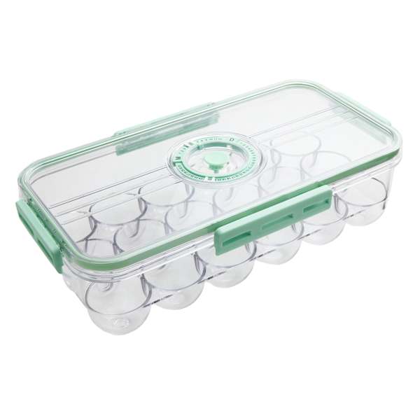 REAL SIMPLE 18-Count Green Egg Holder with Date Marker
