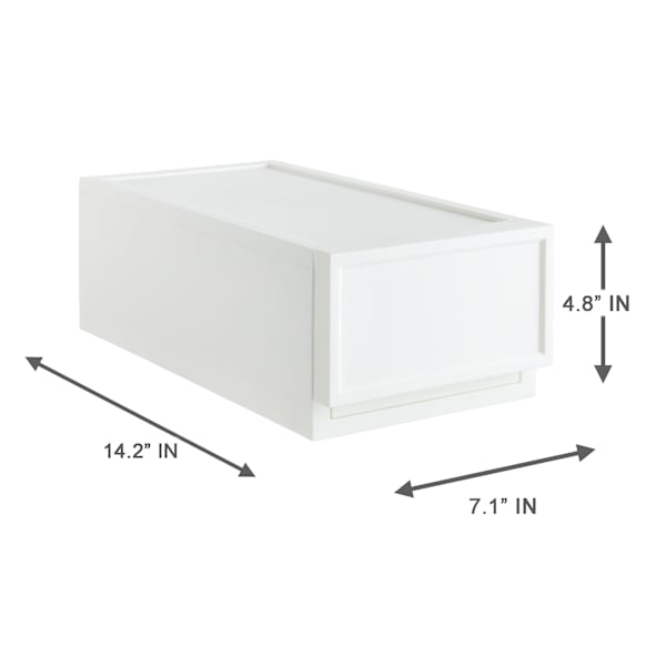REAL SIMPLE Plastic Pull Out Storage, White