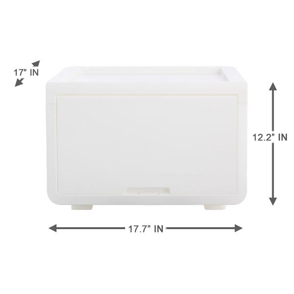 REAL SIMPLE Open Front Storage  Tote, Medium