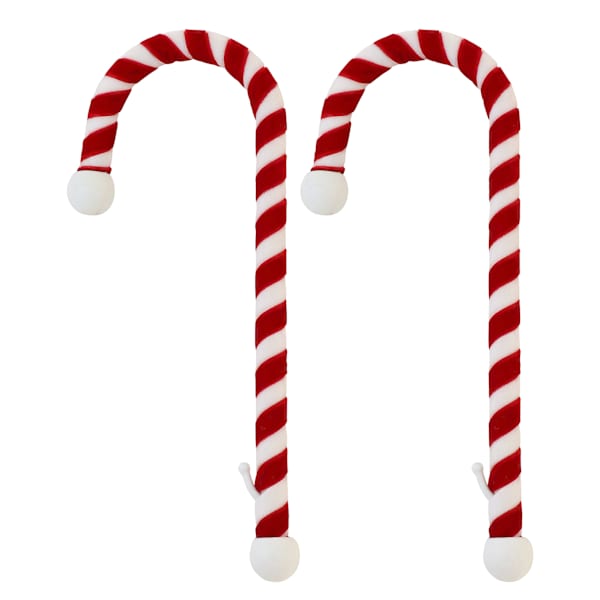 2-Pack Candy Cane Velvet Stocking Holders