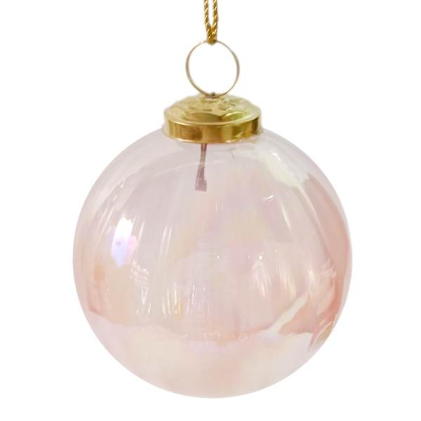 Pink Glass Ornament, 4"