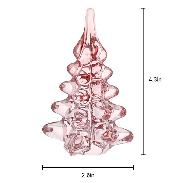 Pink Glass Tree, 4"