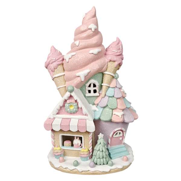 Pastel Gingerbread House with Light