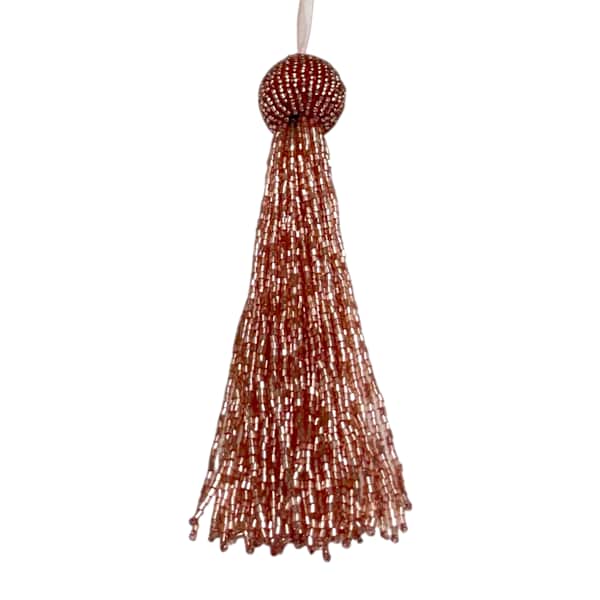 Pink Beaded Tassel Cord, 10"