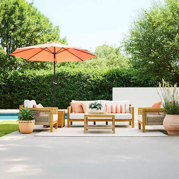 Haven Blonde Acacia Wood Patio 6-Piece Set