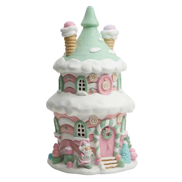 Mrs. Claus' Bakery LED Gingerbread House, 14"