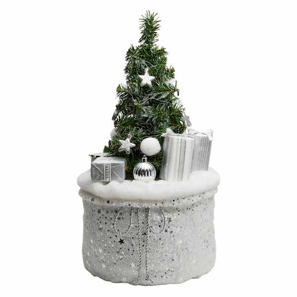 Gift Sack with LED Tree, 24"