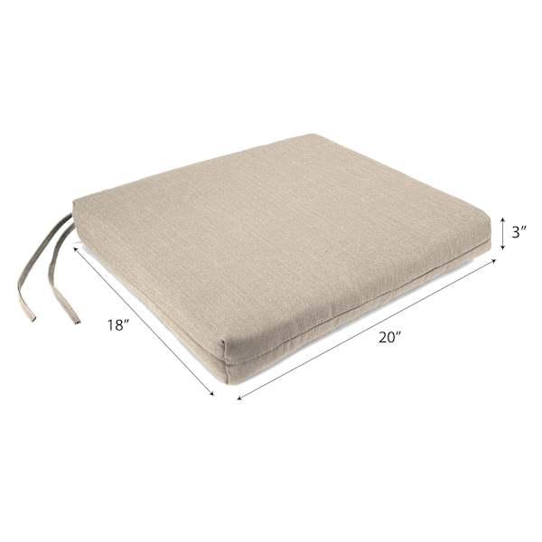 Tahiti Beige Outdoor Square Seat Cushion