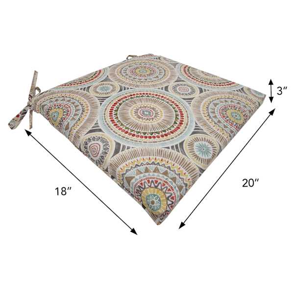 Medallion Sandstone Outdoor Square Seat Cushion