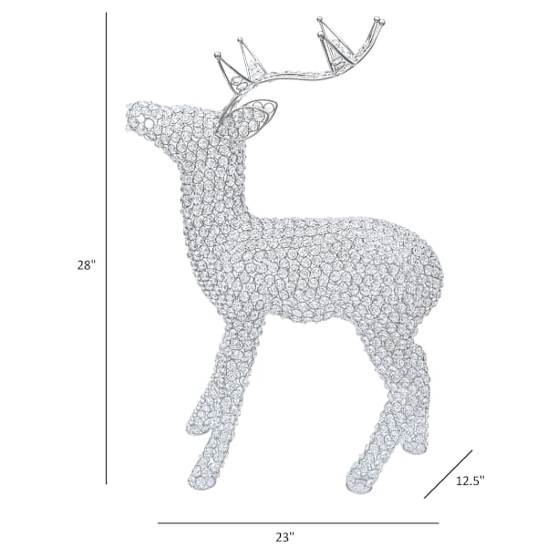 Arctic Wonderland Crystal Standing Reindeer, 25"