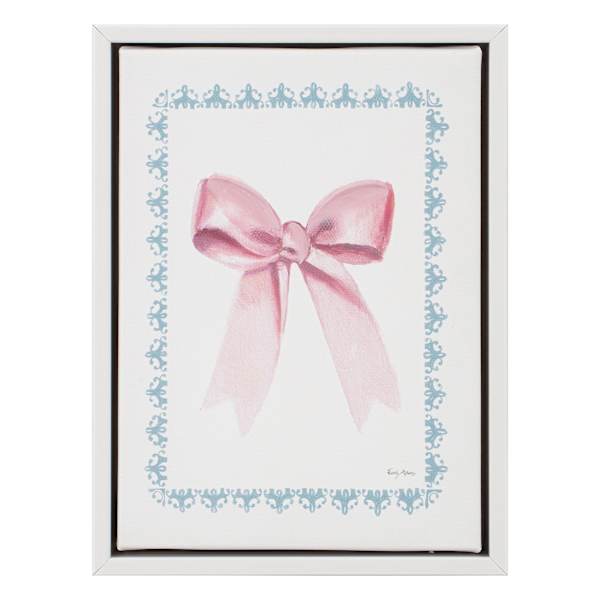 Framed Bow Canvas Table Sign, 6x8