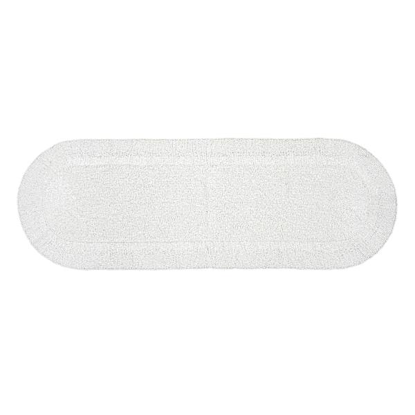 White Fully Beaded Table Runner, 36"