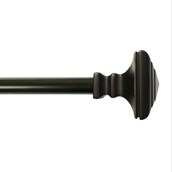 Wilson 3/4" Bronze Square Curtain Rod, 84-120"