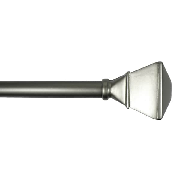 Parker 3/4" Pewter Trumpet Curtain Rod, 28-48"