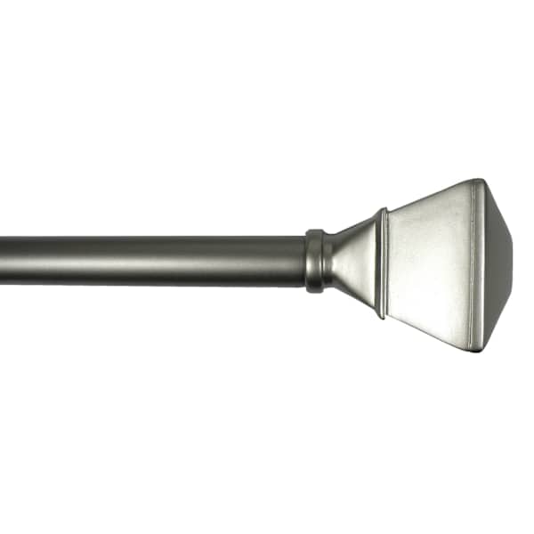 Parker 3/4" Pewter Trumpet Curtain Rod, 48-84"