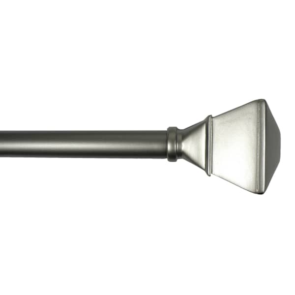 Parker 3/4" Pewter Trumpet Curtain Rod, 84-120"