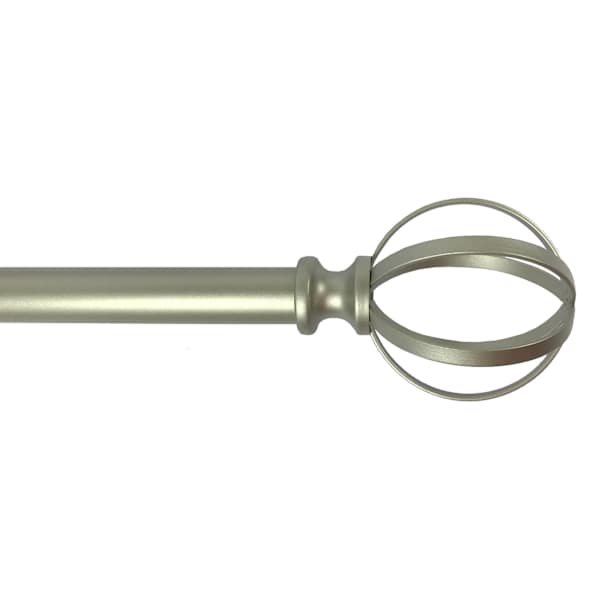 Princeton 3/4" Nickel Cage Curtain Rod, 28-48"