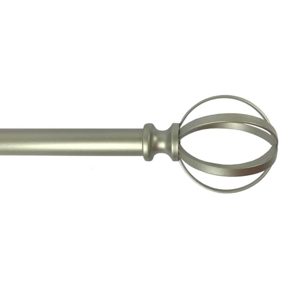 Princeton 3/4" Nickel Cage Curtain Rod, 48-84"