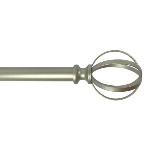 Princeton 3/4" Nickel Cage Curtain Rod, 84-120"