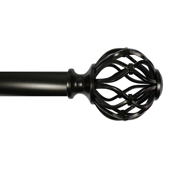 Winslow 1" Bronze Cage Curtain Rod, 36-72"