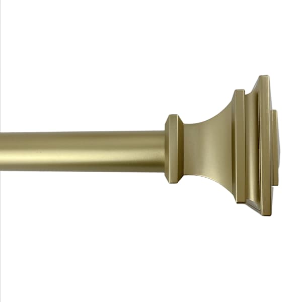 Mitchell 1" Brass Square Curtain Rod, 18-36"