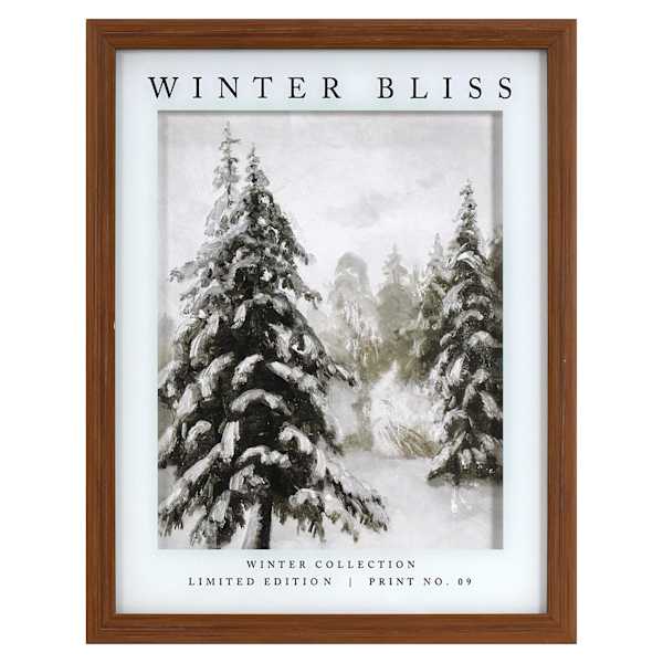 Glass Framed Winter Bliss Wall Art, 15x12