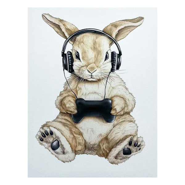 Gamber Rabbit Canvas Wall Art, 12x16