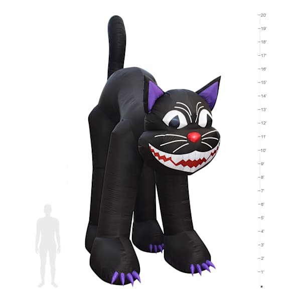 20ft Giant Head-Turning Cat Halloween Inflatable