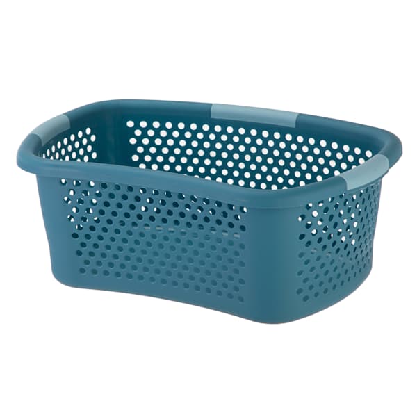 REAL SIMPLE 2-Tone Laundry Hip Basket, Blue