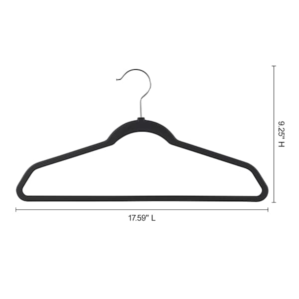 REAL SIMPLE 10-Pack Matte Non-Slip Suit Hanger, Black