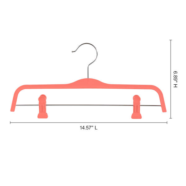 REAL SIMPLE 3-Pack Matte Skirt & Pant Hanger, Red