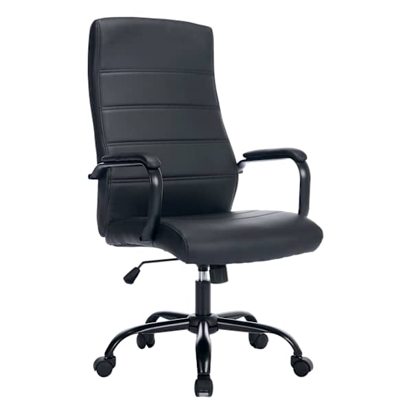 Matthew Faux Leather Office Chair, Black