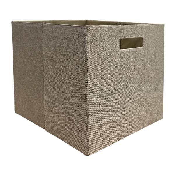 REAL SIMPLE Beige Modular Storage Cube, 13"