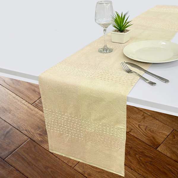 Rose Woven Split Stitch Table Runner, 14x72