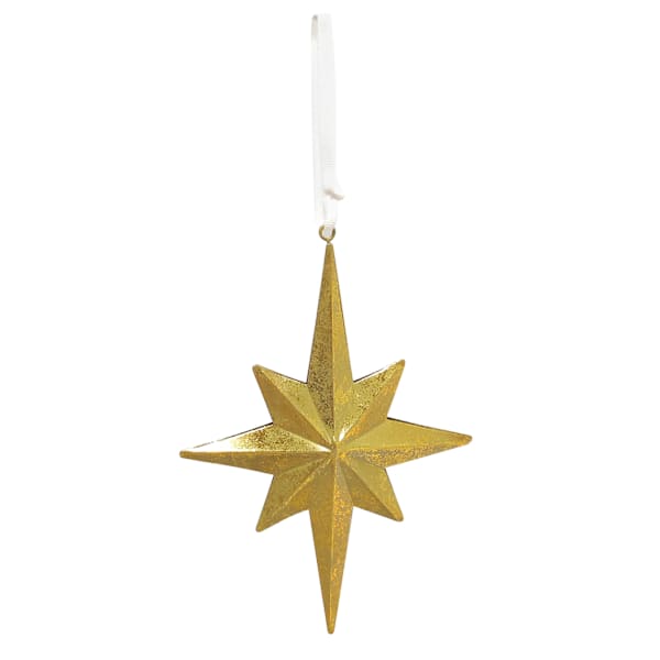 Gold Christmas Star Ornament, 7"